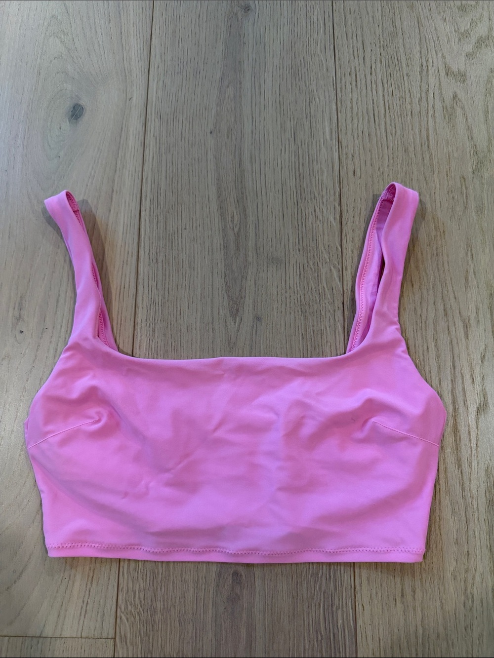 Aerie Pink Square-Neck Scoop Bralette Top Size Small